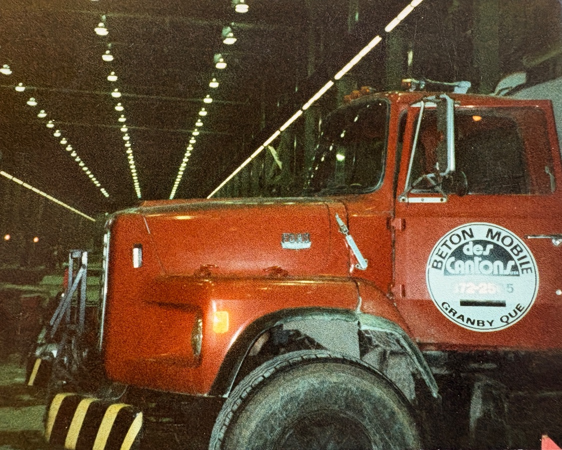 L'ancien camion Béton Mobile des Cantons, source d'inspiration du nouveau logo