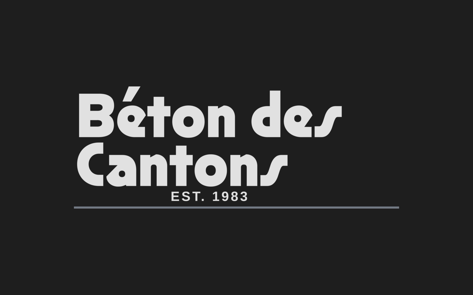 Le nouveau logo typographique Béton des Cantons